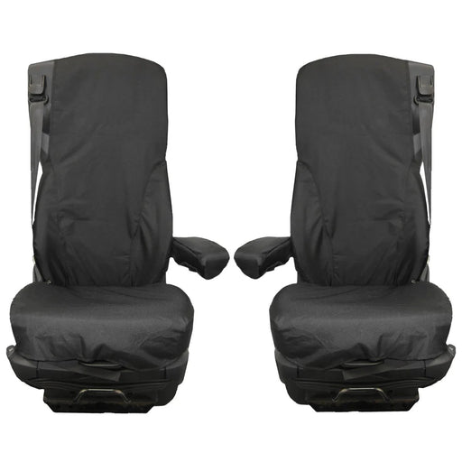 DAF CF XF 2013+ Driver & Passenger Seat Cover Set, Black - TR4911+TR4928 - Town & Country