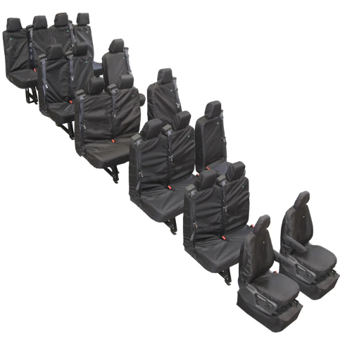 Seat Cover For Ford 17 Seat Transit Minibus - Black, Town & Country - TRM011BLK