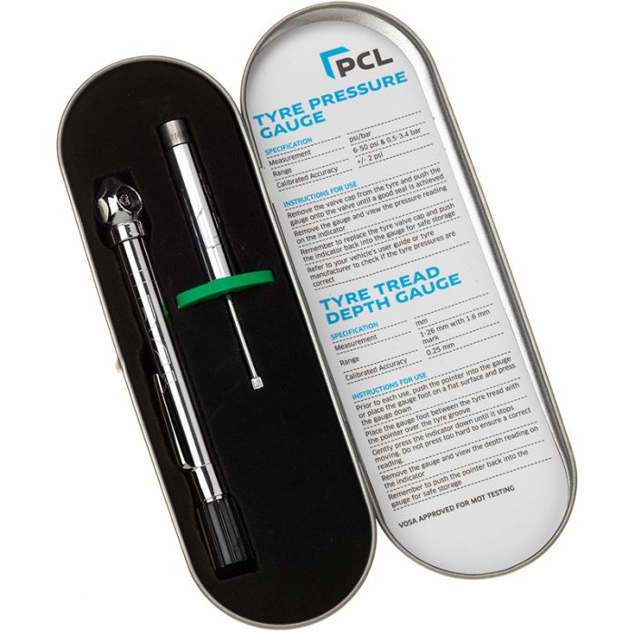 PCL TSP1T15 Tyre Safety Pack, TPG1H01 (Tyre Pressure Gauge) & TDG16C01 (Tyre Tread Depth Gauge)