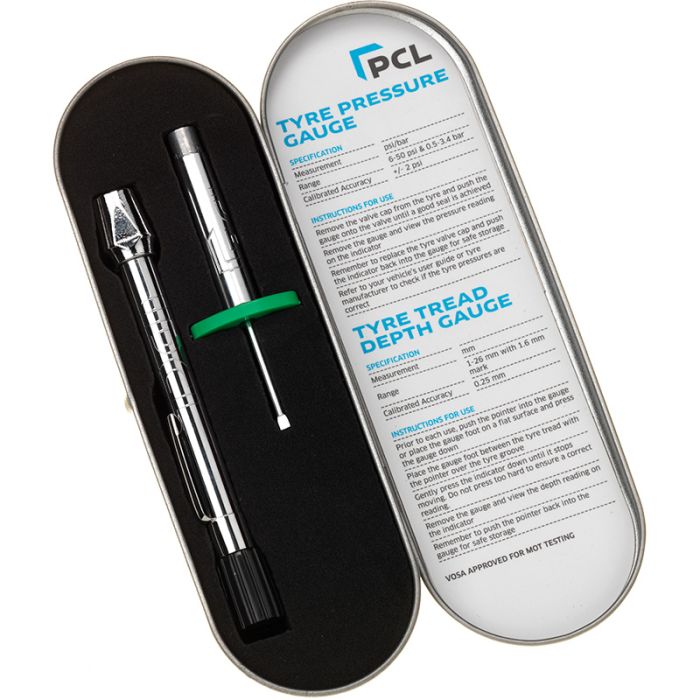 PCL TSP20T15 Tyre Safety Pack, TPG20H01 (Tyre Pressure Gauge) & TDG16C01 (Tyre Tread Depth Gauge)