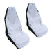 Van Driver & Sngl Psgr Fluffy Fleece Seat Cover Set, Grey/Cream - UN5048+UN6892 - Town & Country