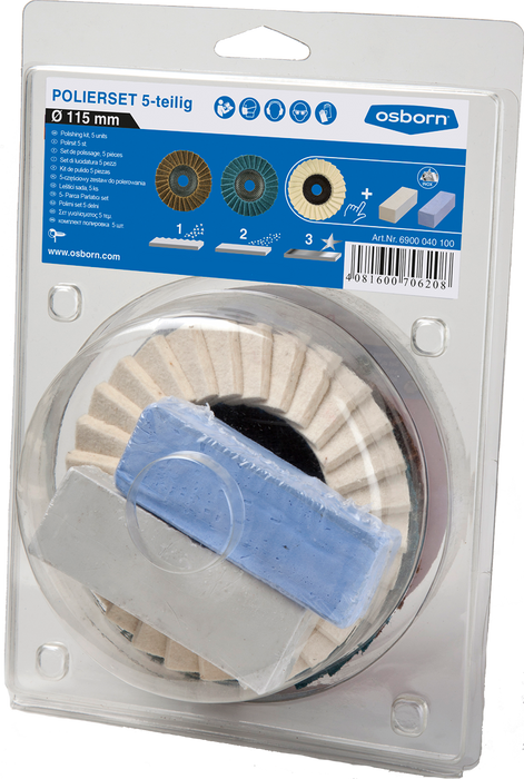 Osborn POLISHING KIT 5 units OSBORN 3 Polishing Flap Discs D115 Superior POLI