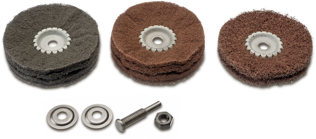 Satinising Set - 4 Piece, LIPPRITE-EKK Buffs Medium/Fine/Very Fine + Shank D6, Osborn - 8603600004