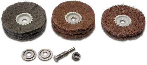 Satinising Set - 4 Piece, LIPPRITE-EKK Buffs Medium/Fine/Very Fine + Shank D6, Osborn - 8603600004