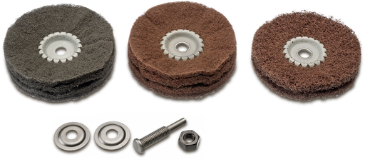 Osborn Satinising Set 4 parts with clamping shank D6