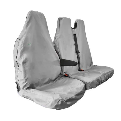 Seat Cover Set For Van, Front & Double Passenger Seat, Small Size, Grey, Town & Country - VGRY+3DFGRY
