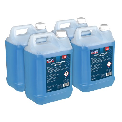 Sealey VMR925 Carpet/Upholstery Detergent 5L Pack of 4