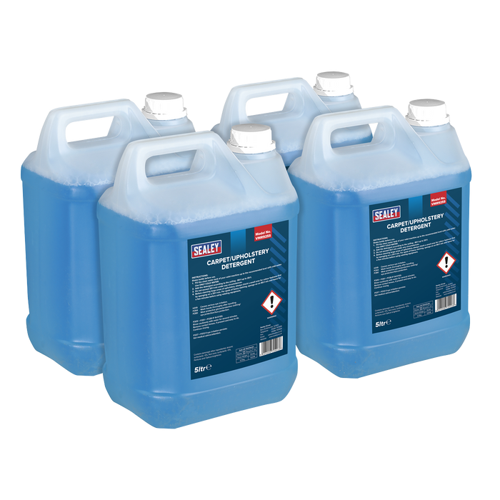 Sealey VMR925 Carpet/Upholstery Detergent 5L Pack of 4