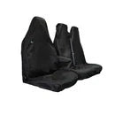 Seat Cover Set For Van, Front & Double Passenger Seat, Large - Size, Black, Town & Country - VSBLK+3DSFBLK