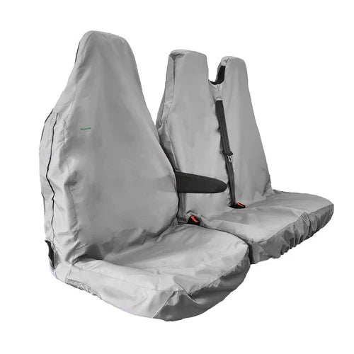 Van Front Seat Cover Set, Driver & Dbl Psgr, Large, Grey - VSGRY+3DSFGRY - Town & Country