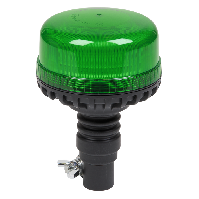 Sealey WB955LEDG Warning Beacon SMD LED 12/24V Flexible Spigot Fixing - Green