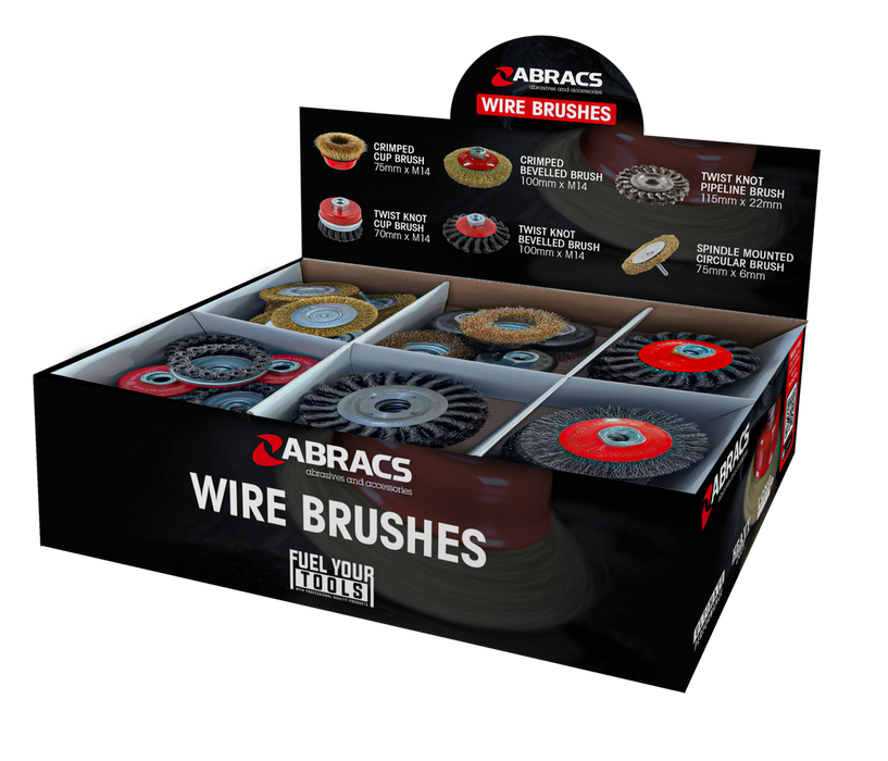 Abracs Wire Brush Display Pack, 35Pcs - Pack of 1, WBDISP35