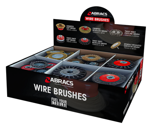 Abracs Wire Brush Display Pack, 35Pcs - Pack of 1, WBDISP35