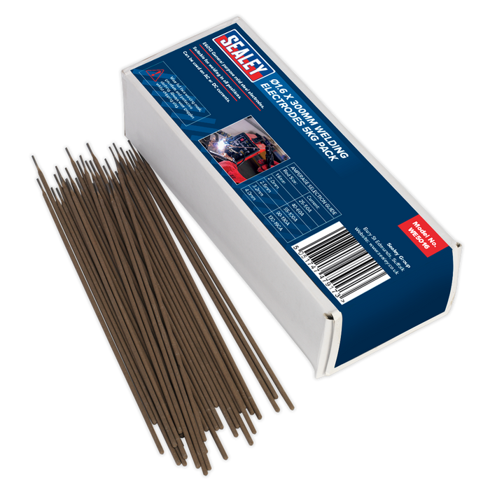 Welding Electrodes Ø1.6 x 300mm (5kg Pack), WE5016 Sealey