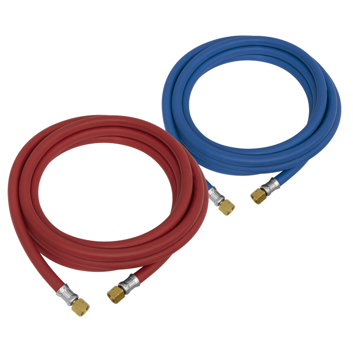 Welding Hose Set Oxyacetylene EN ISO ISO 3821 (EN 559) 10m, WH10, Sealey