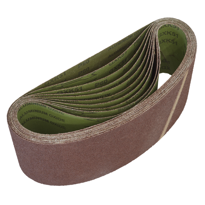 Sealey Sanding Belts, 100 x 610mm 60Grit - Pack of 10, WSB6160