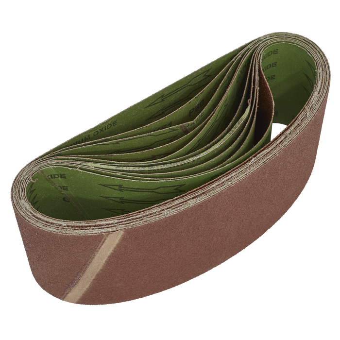 Sealey Sanding Belts, 100 x 610mm 80Grit - Pack of 10, WSB6180