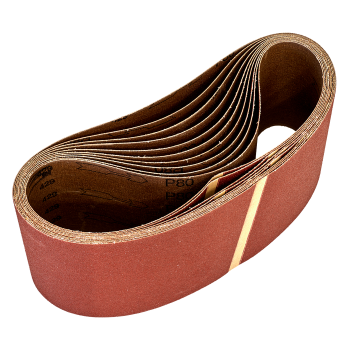 Sealey Sanding Belts, 100 x 620mm 80Grit- Pack of 10,WSB6280