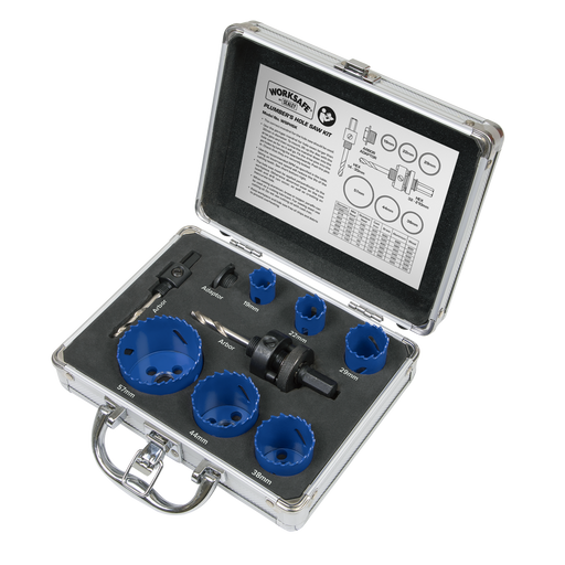 Sealey WSPHSK Hole Saw Kit 9pc - Plumbers
