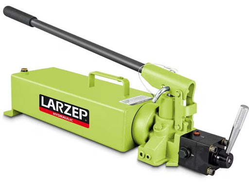 Larzep X24507, Two Speed, Hydraulic Hand Pump, 4.0 cm3 Oil Displacement per Stroke at 700 bar, 4450 cm3 Usable Oil, For use with Double Acting Cylinders