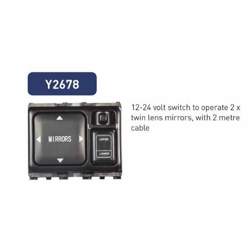 Ashtree 12/24v Mirror Switch for 2 x twin lens mirror, Y2678