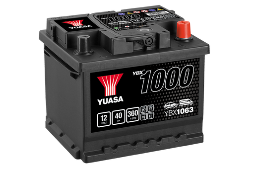 Yuasa YBX1063 12V 40Ah 360A Battery, 3 Years Warranty