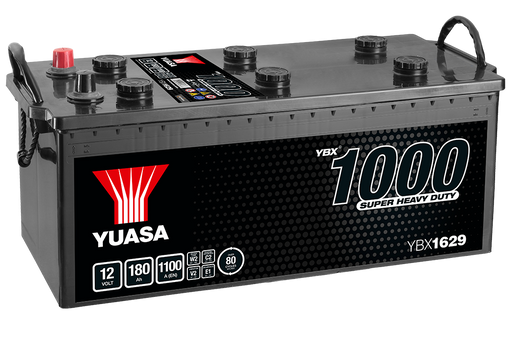 Yuasa YBX1629 12V 180Ah 1100A Super Heavy Duty Commercial Vehicle Battery, 2 Years Warranty