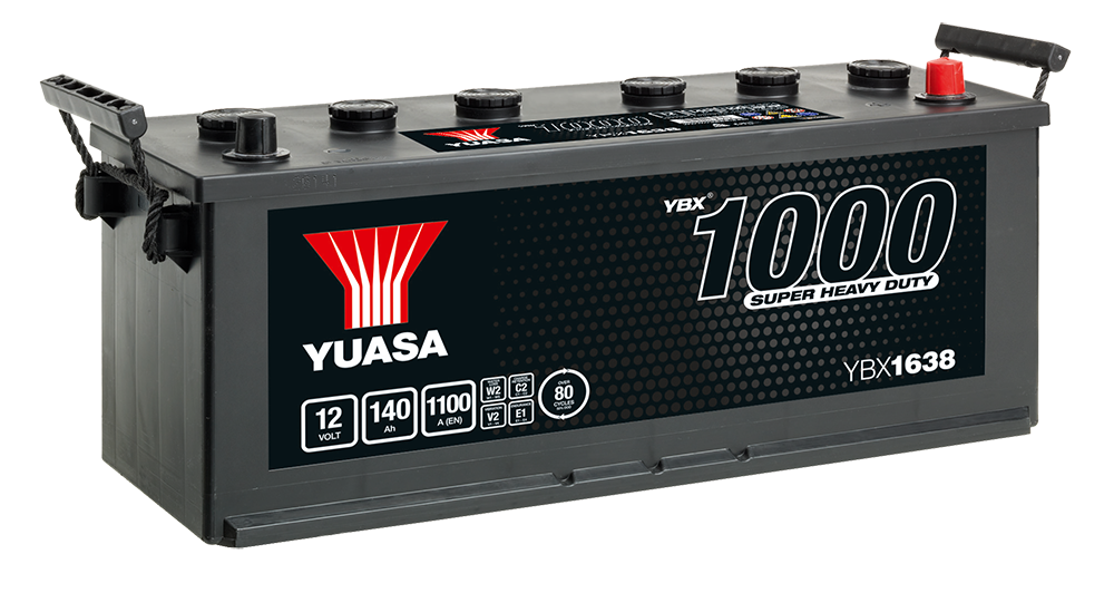 Yuasa YBX1638 12V 140Ah 1100A Super Heavy Duty Commercial Vehicle Battery, 2 Years Warranty