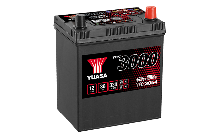 Yuasa YBX3054 12V 36Ah 330A SMF Battery, 1 Year Warranty