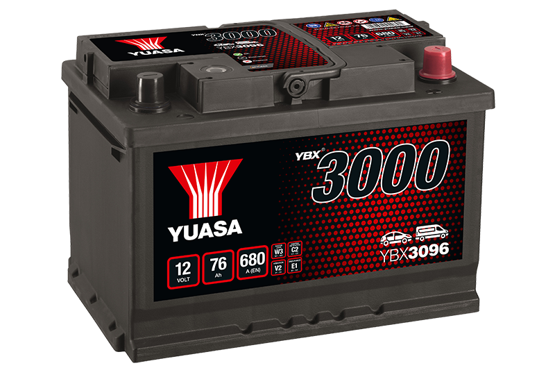 Yuasa YBX3096 12V 76Ah 680A SMF Battery, 4 Years Warranty