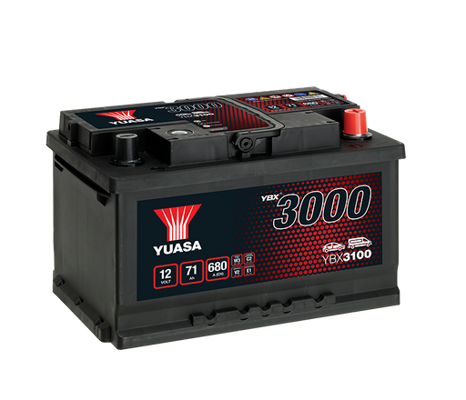 Yuasa YBX3100 12V 71Ah 680A SMF Battery, 1 Year Warranty