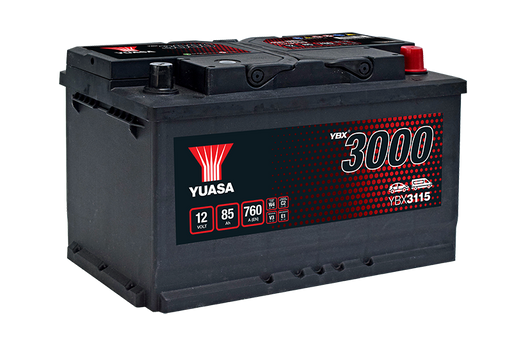 Yuasa YBX3115 12V 85Ah 760A SMF Battery, 3 Years Warranty