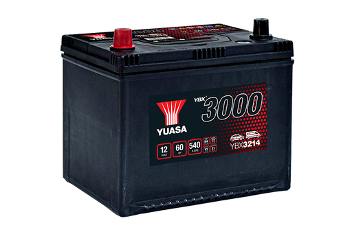 Yuasa YBX3214 12V 60Ah 540A SMF Battery, 4 Years Warranty