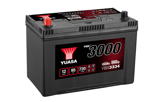 Yuasa YBX3334 12V 95Ah 720A SMF Battery, 3 Years Warranty