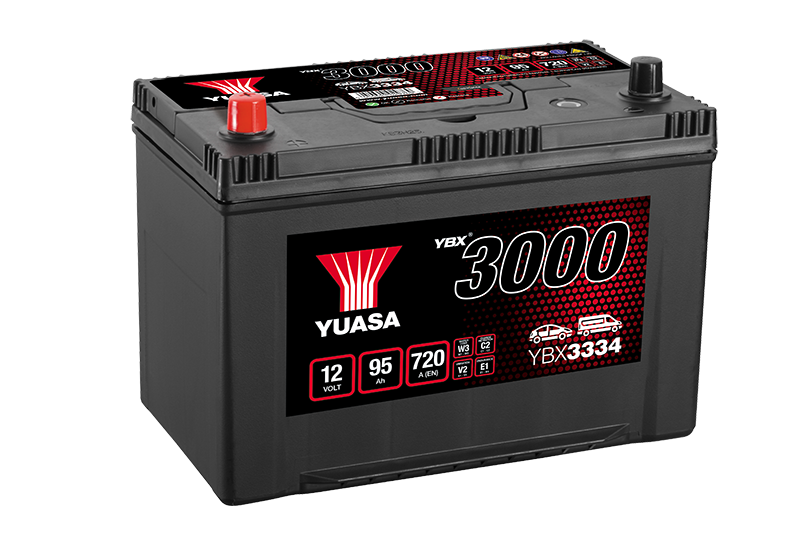 Yuasa YBX3334 12V 95Ah 720A SMF Battery, 3 Years Warranty