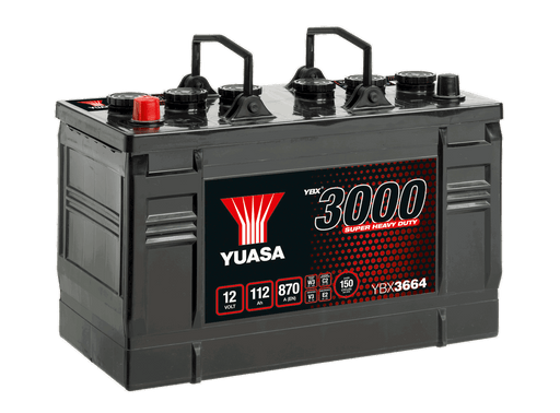 Yuasa YBX3664 12V 112Ah 870A Super Heavy Duty SMF Commercial Vehicle Battery, 2 Years Warranty