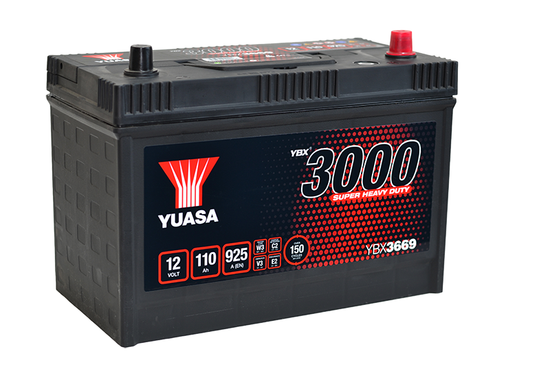 Yuasa YBX3669 12V 110Ah 925A Super Heavy Duty SMF Commercial Vehicle Battery, 2 Years Warranty