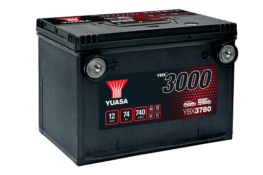 Yuasa YBX3780 12V 74Ah 740A SMF Battery, 3 Years Warranty