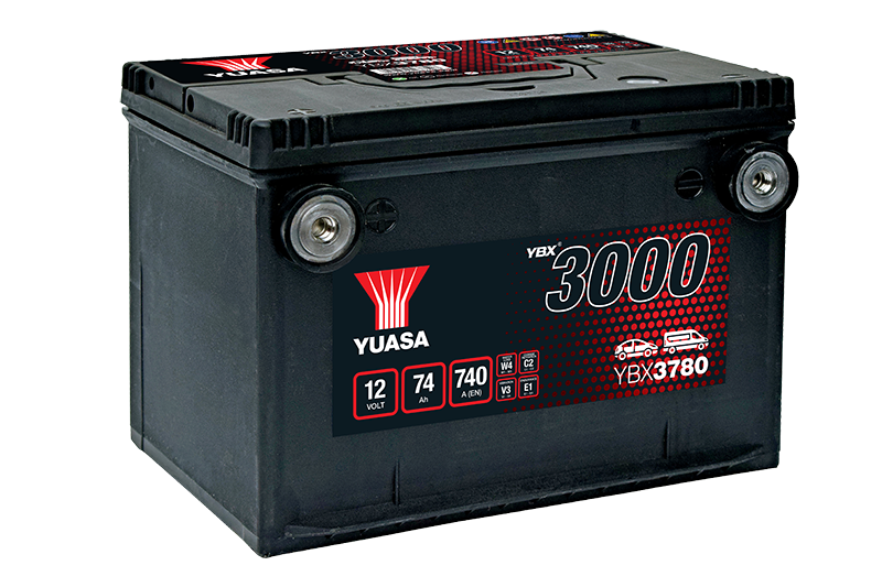 Yuasa YBX3780 12V 74Ah 740A SMF Battery, 3 Years Warranty