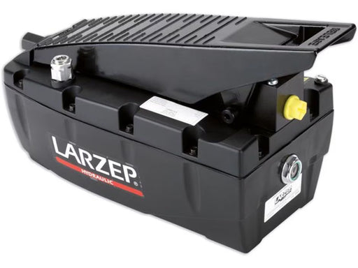 Larzep Z14007, Air Hydraulic Pump, Pedal Operated, 4.0 liters Usable Oil, For use with Single Acting Cylinders