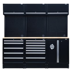 Draper 04411 Bunker Modular Storage Combo with Hardwood Worktop (14 Piece)