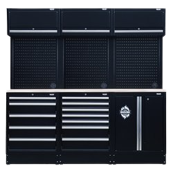 Draper 04415 Bunker Modular Storage Combo with Stainless Steel Worktop (14 Piece)