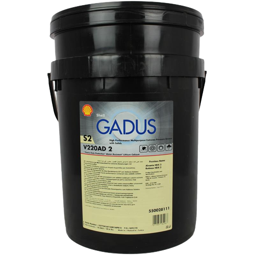 Shell 550028111 Gadus S2 V220 AD 2 HP Multipurpose Extreme Pressure Grease Solids 18Kg