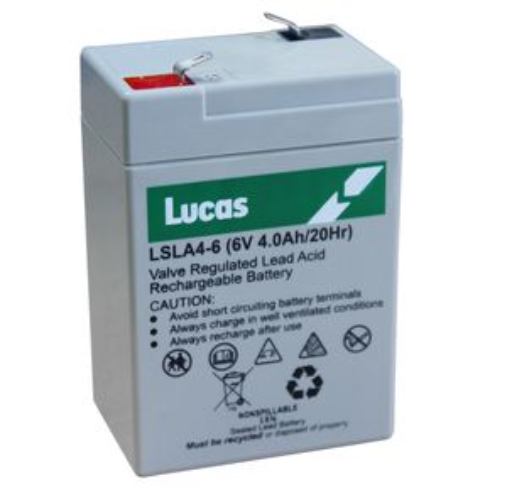 Lucas LSLA46 SLA Battery - 6v 4Ah, 1 Year Warranty