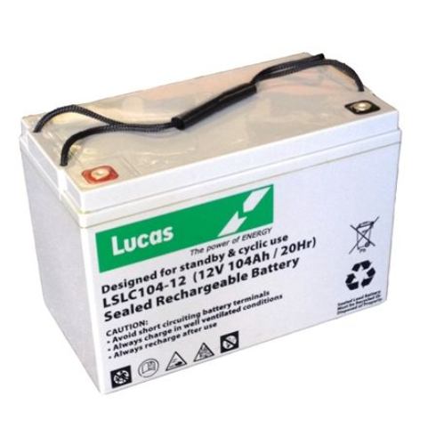 Lucas LSLC104-12 Agm Battery - 12v 104Ah, 1 Year Warranty