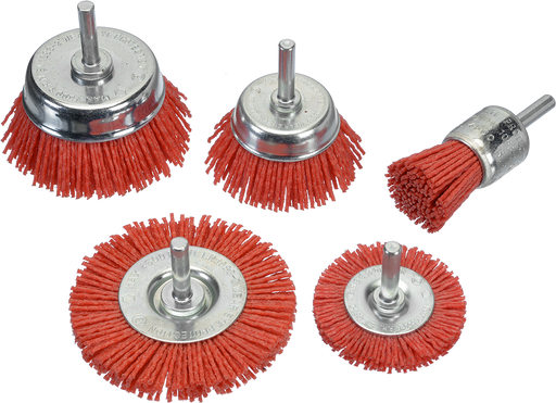 Osborn DIY Brush Set, Red Abrasive Filament Grit 80 with 5pcs Assortment - 1518600005
