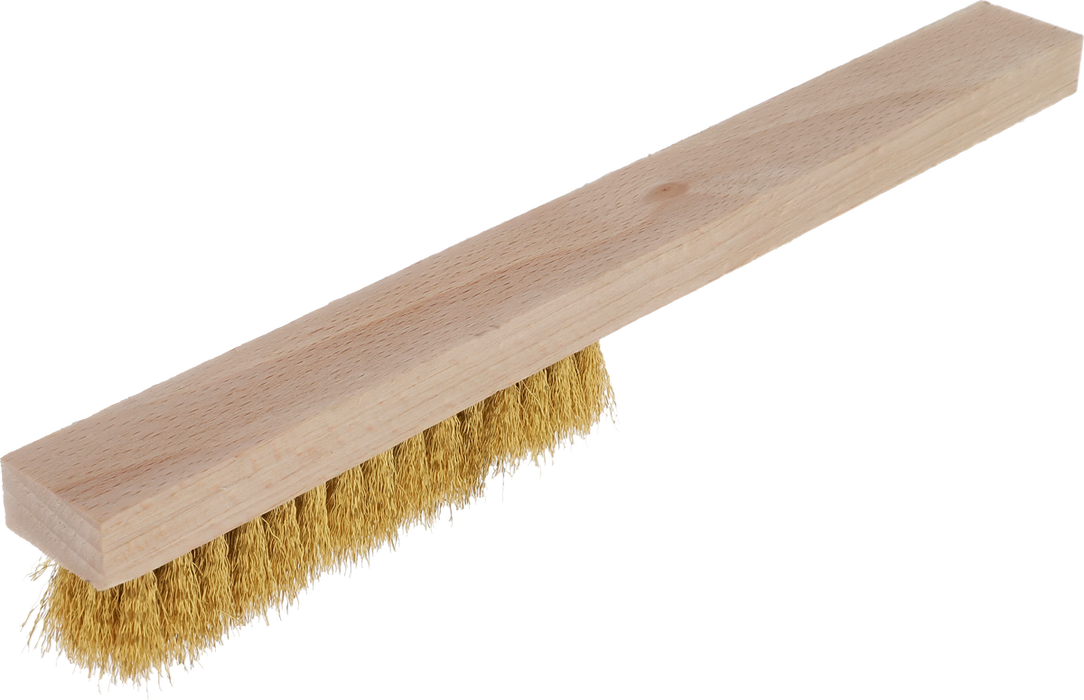 Osborn Fine wire Scratch Brush 4-rows crimped brass wire 0,15 T18 wooden body