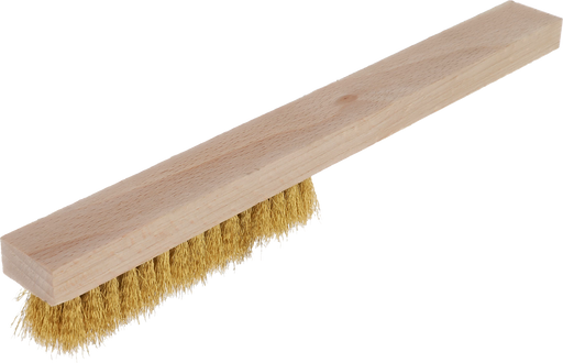 Osborn 4 Row Fine Wire Scratch Brush 220mm, Brass Wire - 0003165584