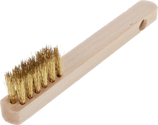 Osborn Sparkplug Brush 3x6-rows crimped brass wire 0,20 T18 wooden body