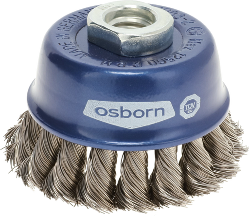 Osborn Cup Brush D65 thread M14x2,0 knotted steel wire 0,35 T20